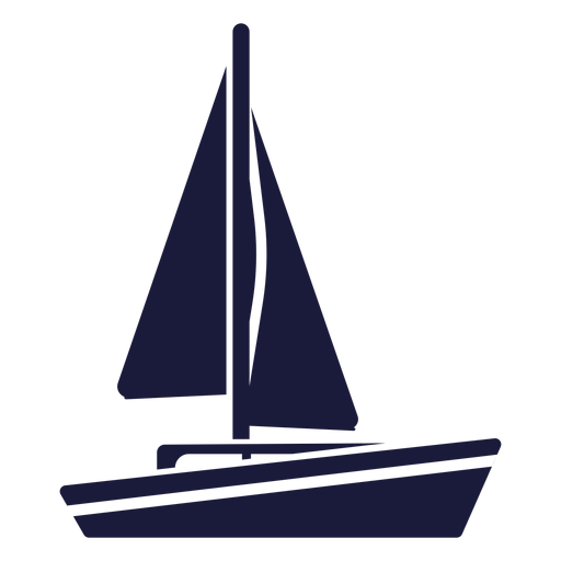 Silhouette Yacht PNG-Design