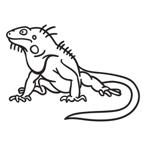Curso de lagarto sentado Desenho PNG