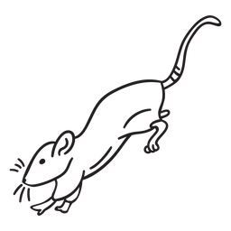 Stroke mouse corre Desenho PNG