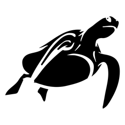 Turtle swimming silhouette turtle PNG Design