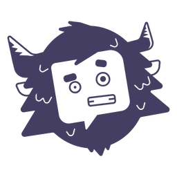 Pegatina personaje yeti Diseño PNG