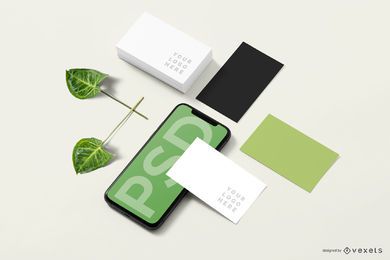 Smartphone business mockup composition Smartphone business mockup composition