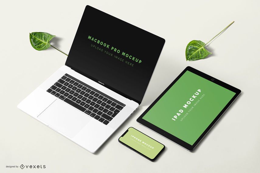 Technological devices mockup composition Technological devices mockup composition