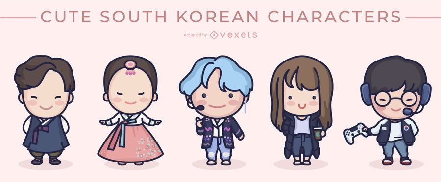 South Korean Korean Cartoon Characters - Korea traditional characters