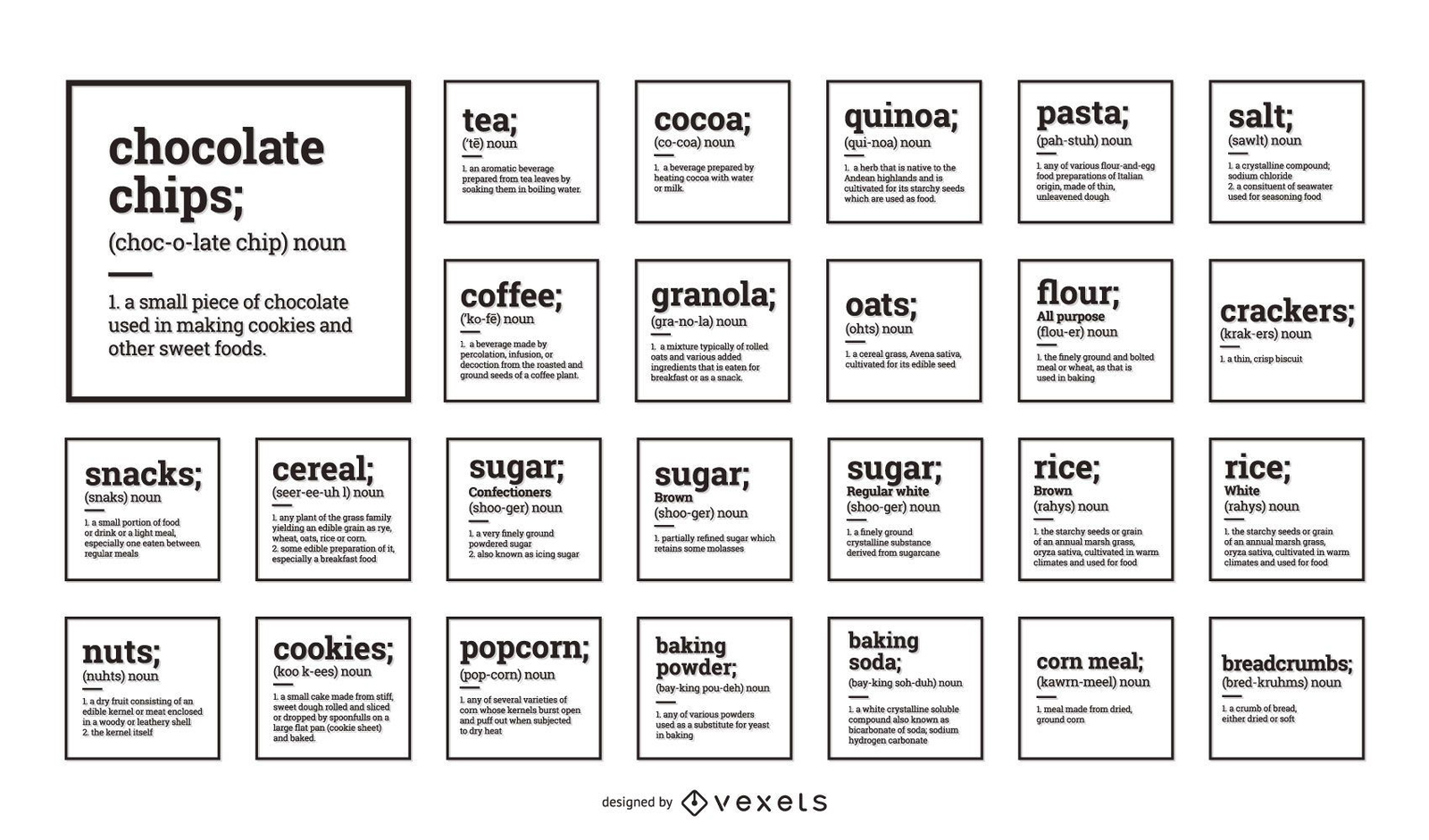 Pantry Organization Food Label Collection