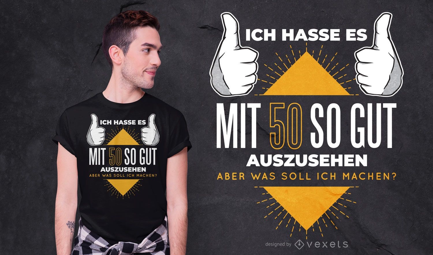 Dise?o de camiseta de cita alemana de 50 a?os