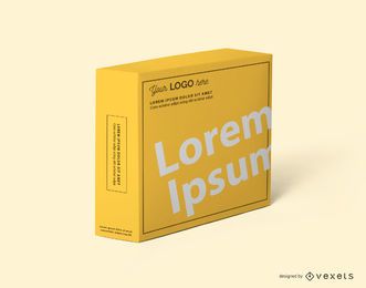 Diseño de maqueta de caja cuadrada