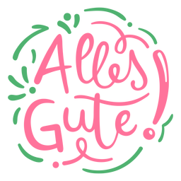 Alles gute buena suerte aleman Diseño PNG