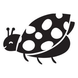 Linda mariquita volando silueta Diseño PNG
