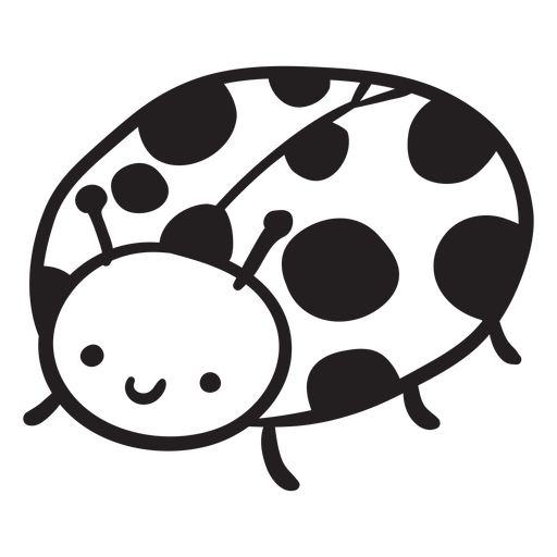 Cute ladybug outline - Transparent PNG & SVG vector file