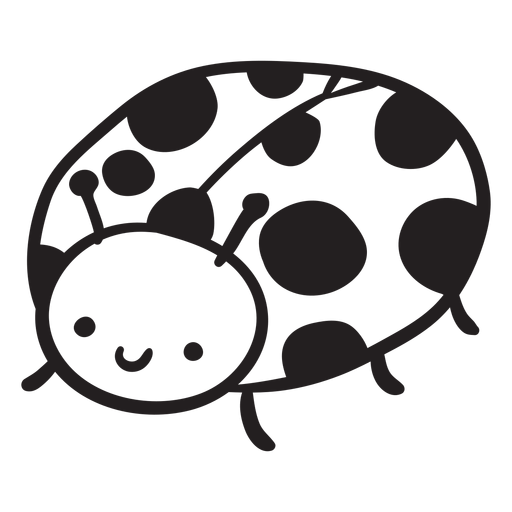 Cute ladybug outline PNG Design