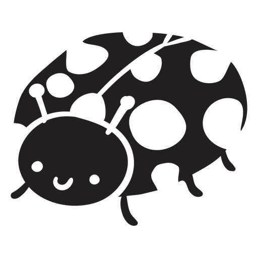 Cute ladybug silhouette PNG Design