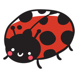 Linda mariquita tres cuartos Diseño PNG