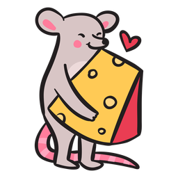 Queso lindo del amor del ratón Diseño PNG