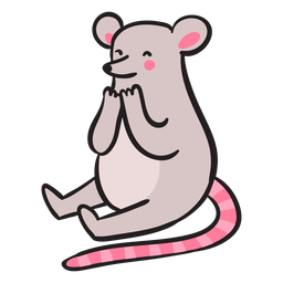 Mouse fofo sentado Desenho PNG