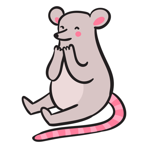 Cute mouse sitting - Transparent PNG & SVG vector file