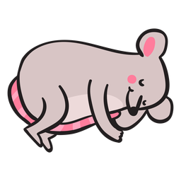 Lindo ratón sueño Diseño PNG