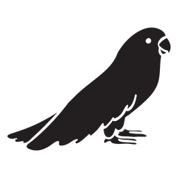 Niedliche Papagei stehen Profil Silhouette PNG-Design Transparent PNG