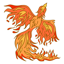 Phönix erhebt sich aus dem Feuer PNG-Design