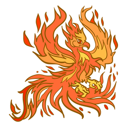 Phoenix spreading wings