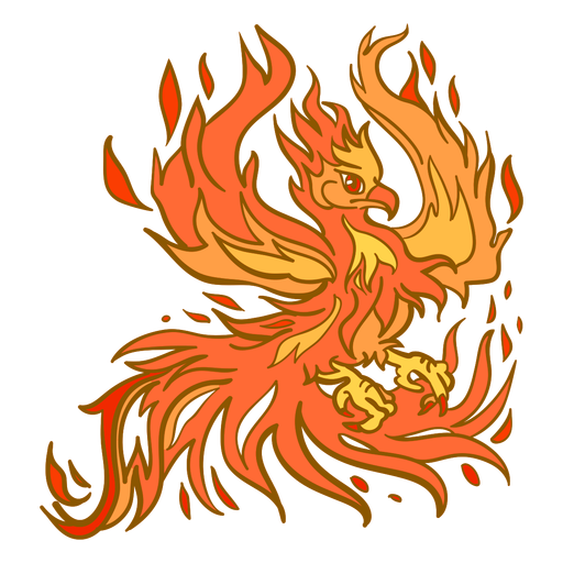 Phoenix breitet Fl?gel aus PNG-Design