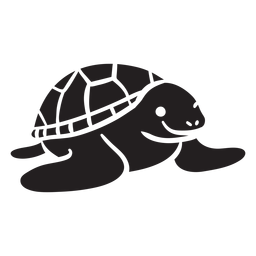 Vista frontal sorridente de tartarugas marinhas Desenho PNG