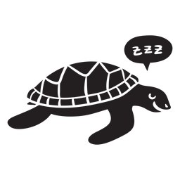Sleeping sea turtle  PNG Design