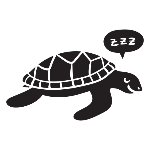 Tortuga marina durmiendo Diseño PNG