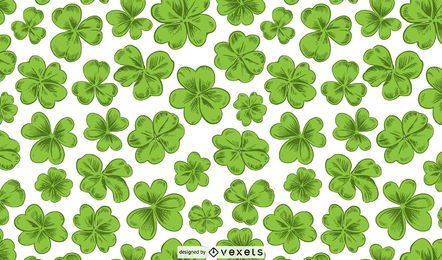 Diseño de patrón de tréboles de san patricio