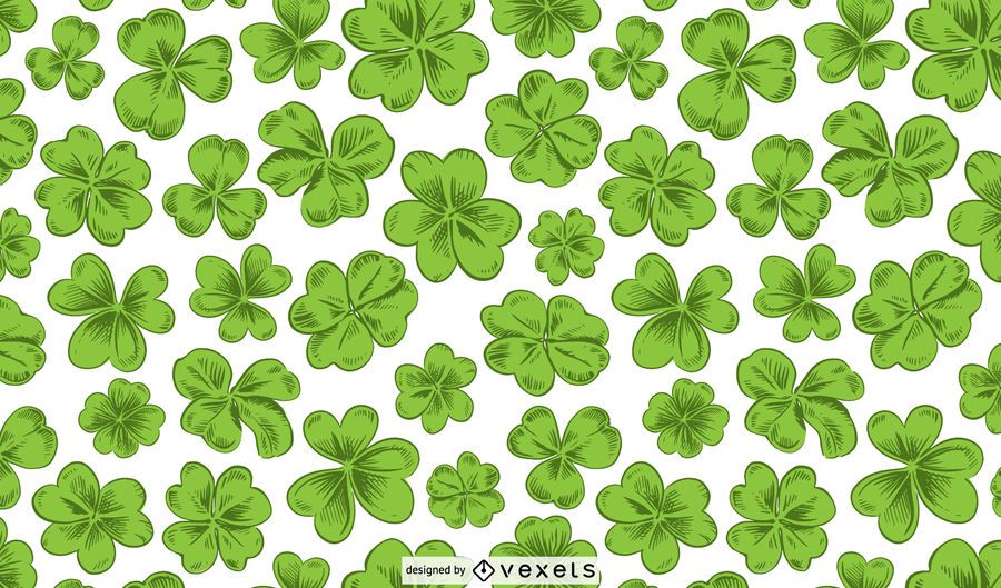 St patrick's clovers pattern design St patrick's clovers pattern design