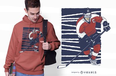 Ice Hockey Player T-shirt Design Ice Hockey Player T-shirt Design
