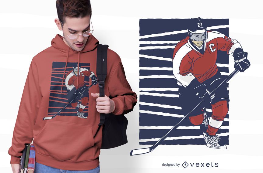 Eishockeyspieler-T-Shirt Design Eishockeyspieler-T-Shirt Design