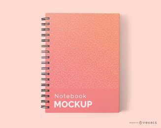 Diseño de maqueta de cuaderno degradado