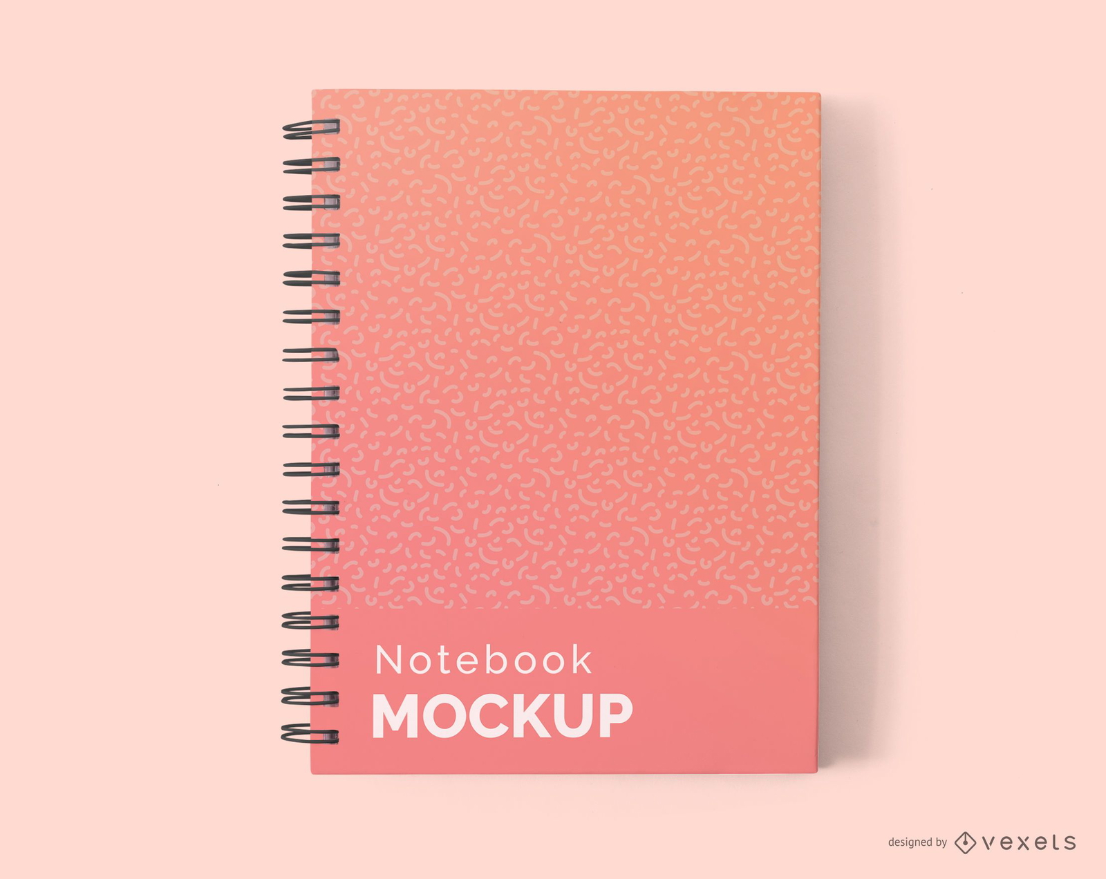 Gradient notebook mockup design