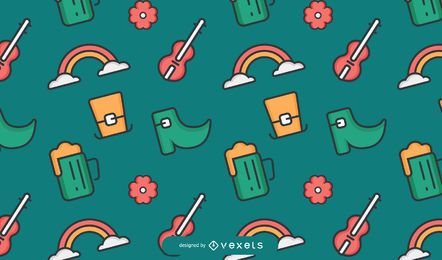 St. Patrick's Day Icon Pattern St. Patrick's Day Icon Pattern