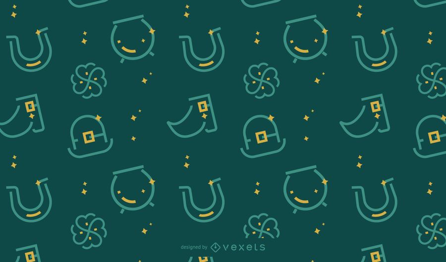 St. Patrick's Day Stroke Icon Pattern St. Patrick's Day Stroke Icon Pattern