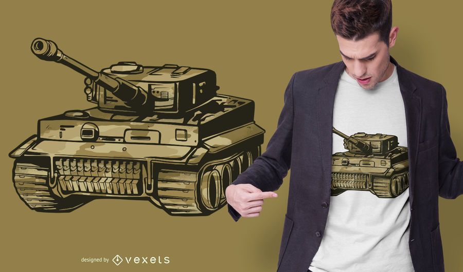 Design de camiseta de tanque Panzer Design de camiseta de tanque Panzer