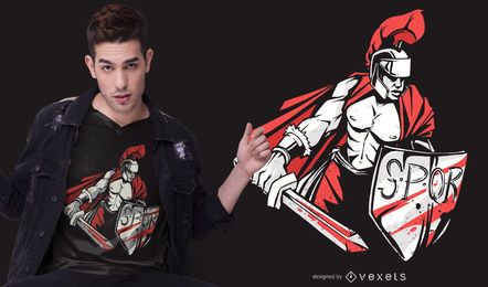 Roman warrior t-shirt design Roman warrior t-shirt design