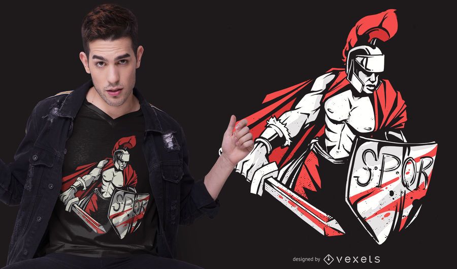 Roman warrior t-shirt design Roman warrior t-shirt design