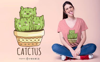 Catctus t-shirt design Catctus t-shirt design