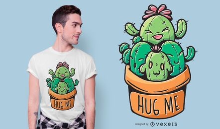 Cacti hug t-shirt design