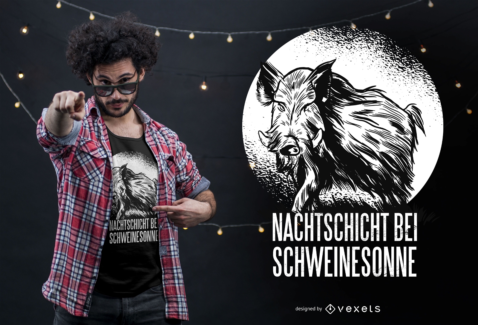 Wildschwein Deutsch Zitat T-Shirt Design
