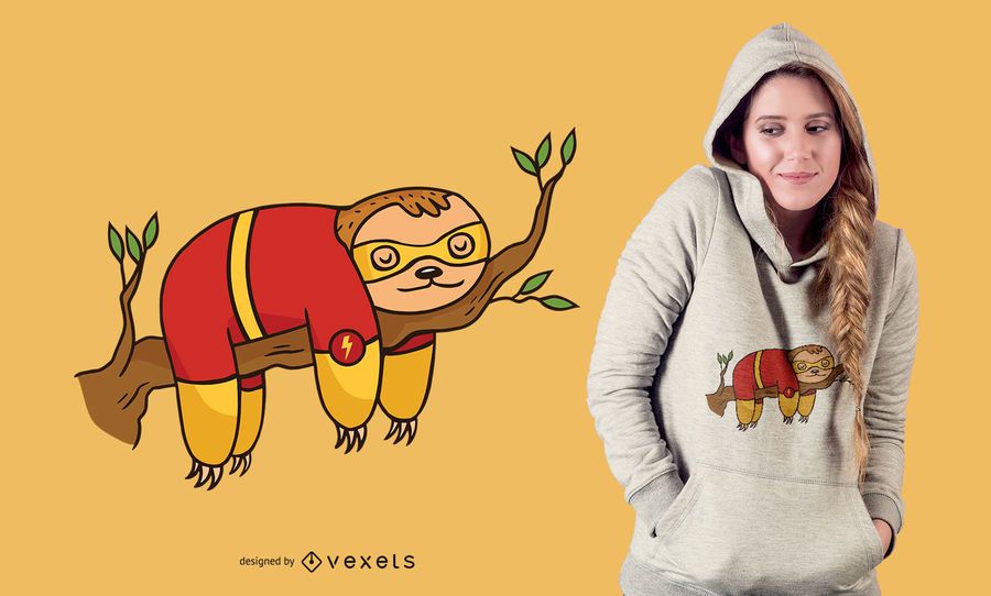 Superhero sloth t-shirt design Superhero sloth t-shirt design