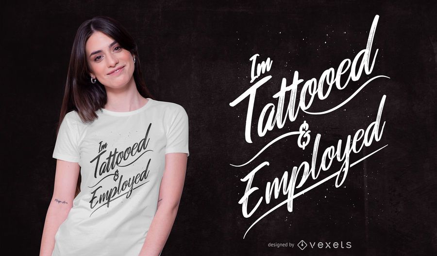 Tätowiertes Zitat T-Shirt Design Tätowiertes Zitat T-Shirt Design