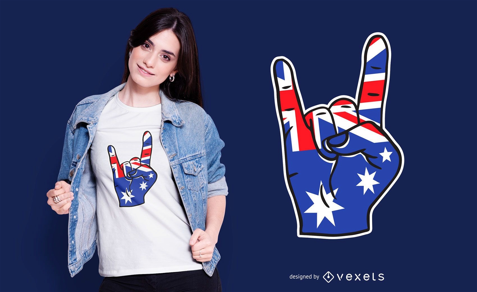 Australia rock en diseño de camiseta