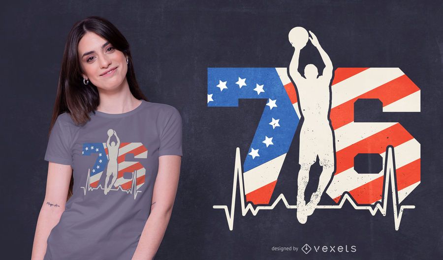 Basketball 76 t-shirt design Basketball 76 t-shirt design