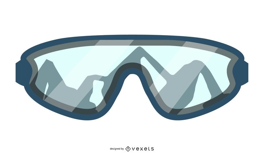 Mountain Skiing Goggles Design - Vector Download