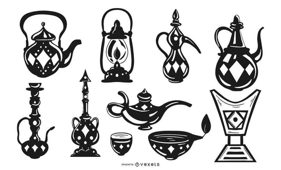 Arabic Black Stroke Objects Design Pack Arabic Black Stroke Objects Design Pack