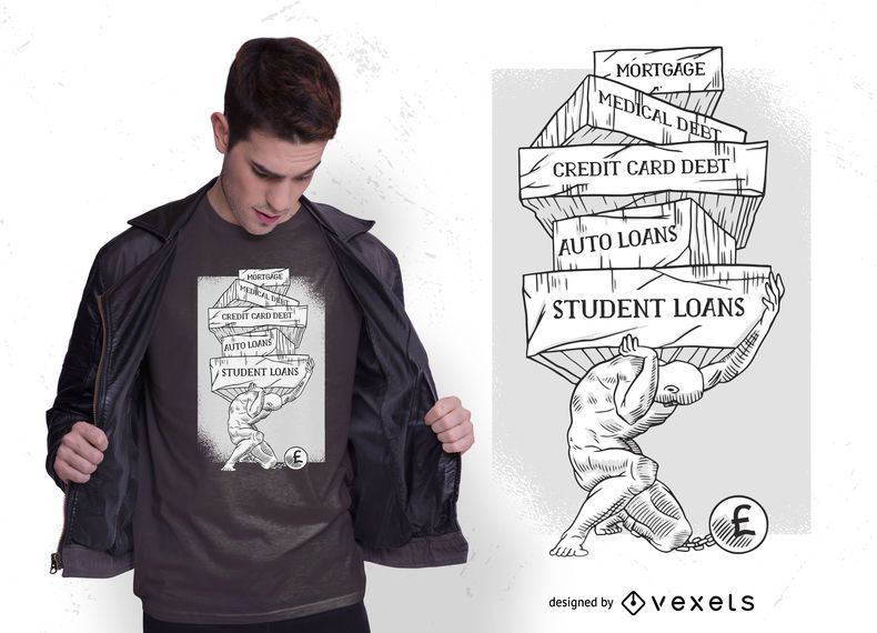 Debt Atlas T-shirt Design Debt Atlas T-shirt Design