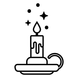 Acendendo uma vela mágica Desenho PNG